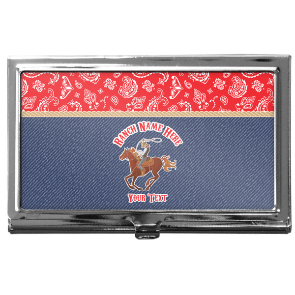 Custom Western Ranch Business Card Case