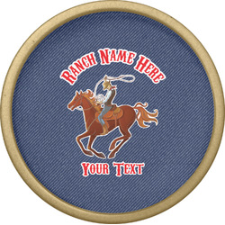 Western Ranch Cabinet Knob - Gold (Personalized)