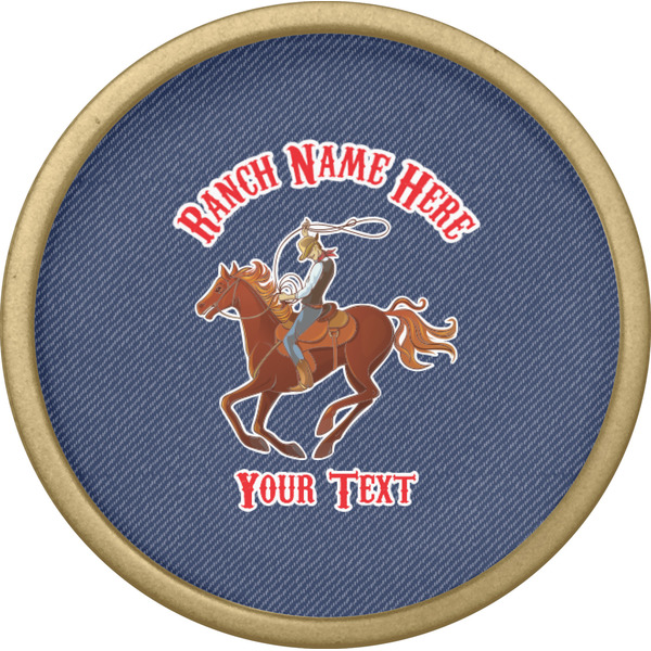 Western Ranch Cabinet Knob - Gold - Front