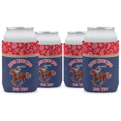 Western Ranch Can Cooler (12 oz) - Set of 4 w/ Name or Text