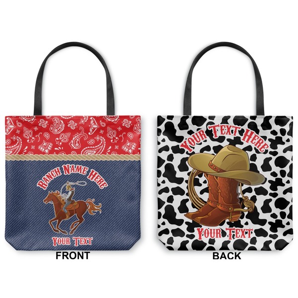 Western Ranch Canvas Tote - Front and Back