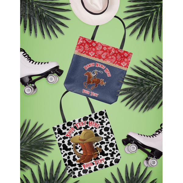 Western Ranch Canvas Tote Lifestyle Front and Back
