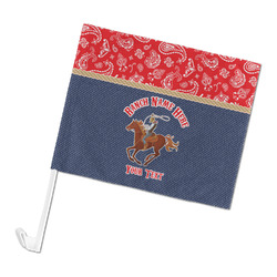 Western Ranch Car Flag - Large (Personalized)