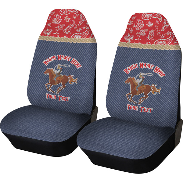 Custom Western Ranch Car Seat Covers (Set of Two) (Personalized)