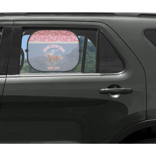 Western Ranch Car Sun Shade Black - In Car Window