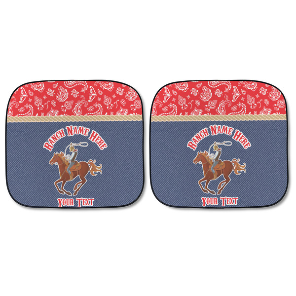 Western Ranch Car Sun Shades - FRONT