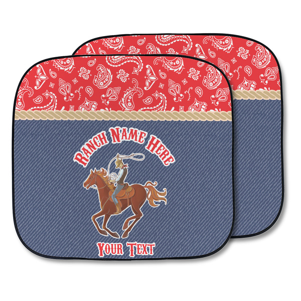 Custom Western Ranch Car Sun Shade - Two Piece (Personalized)