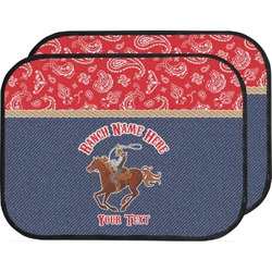 Western Ranch Car Floor Mats (Back Seat) (Personalized)
