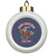 Western Ranch Ceramic Ball Ornament (Personalized)