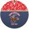 Western Ranch Ceramic Flat Ornament - Circle (Front)