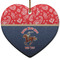 Western Ranch Ceramic Flat Ornament - Heart (Front)