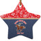 Western Ranch Ceramic Flat Ornament - Star (Front)