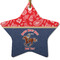 Western Ranch Star Ceramic Ornament w/ Name or Text