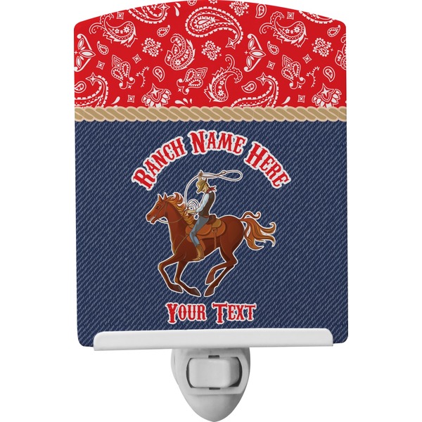 Custom Western Ranch Ceramic Night Light (Personalized)
