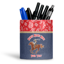 Western Ranch Ceramic Pen Holder