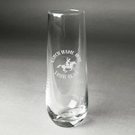 Western Ranch Champagne Flute - Stemless Engraved - Single (Personalized)