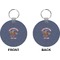 Western Ranch Circle Keychain (Front + Back)