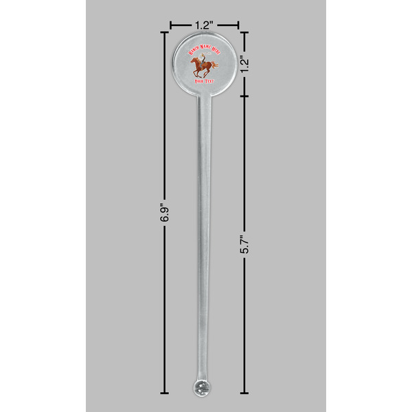 Western Ranch Clear Plastic 7" Stir Stick - Round - Dimensions