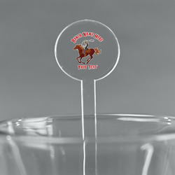 Western Ranch 5.5" Round Plastic Stir Sticks - Clear (Personalized)