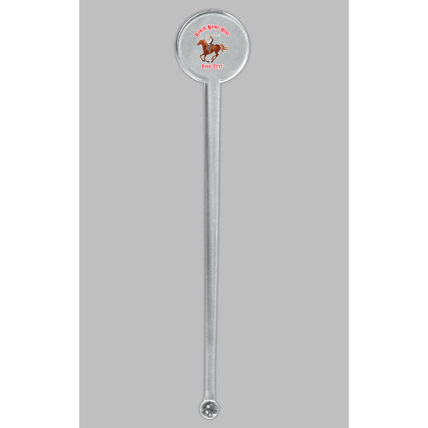 Western Ranch Clear Plastic 7" Stir Stick - Round - Single Stick