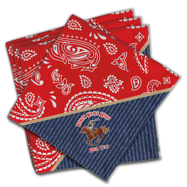Western Ranch Cloth Napkins - Personalized Dinner (PARENT MAIN Set of 4)