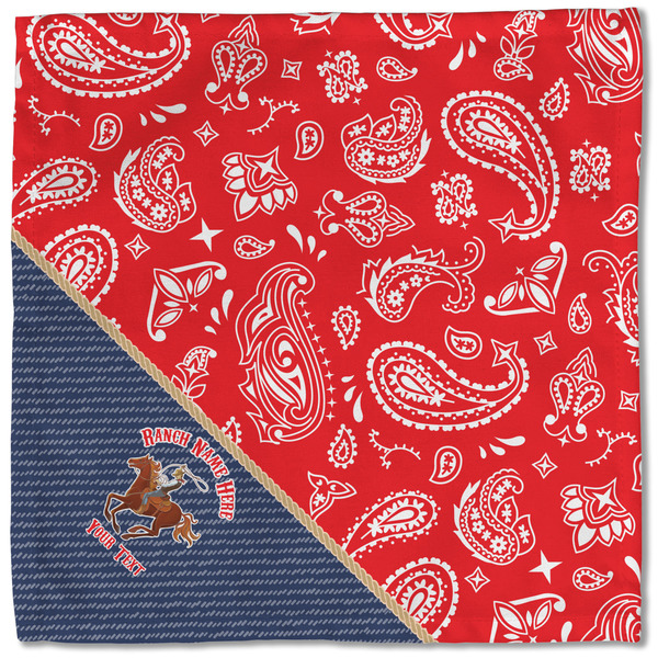 Western Ranch Cloth Napkins - Personalized Lunch (Single Full Open)