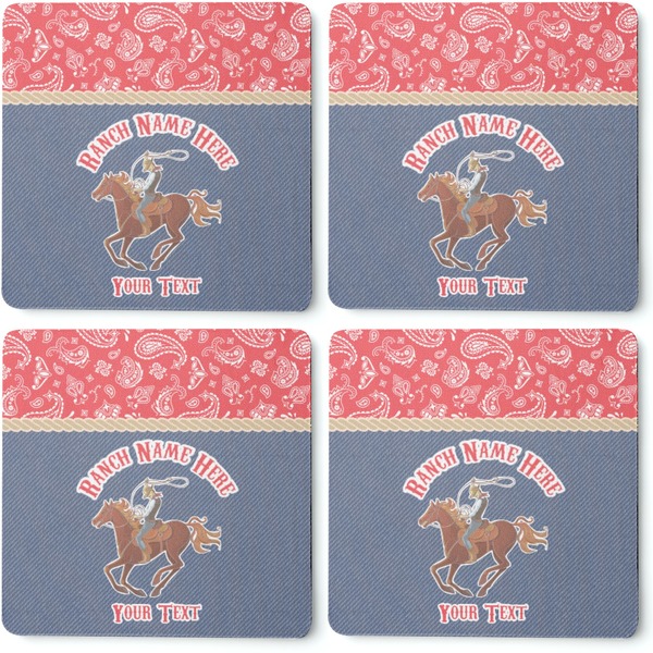 Western Ranch Coaster Rubber Back - Apvl