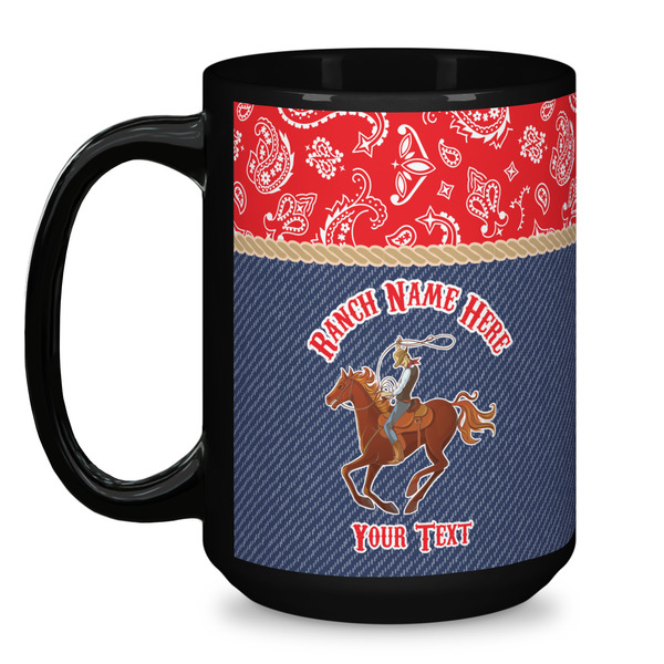 Western Ranch Coffee Mug - 15 oz - Black