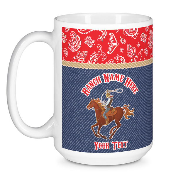 Western Ranch Coffee Mug - 15 oz - White