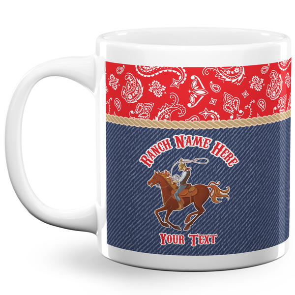 Western Ranch Coffee Mug - 20 oz - White