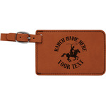 Western Ranch Leatherette Luggage Tag (Personalized)