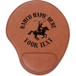 Western Ranch Leatherette Mouse Pad with Wrist Support (Personalized)