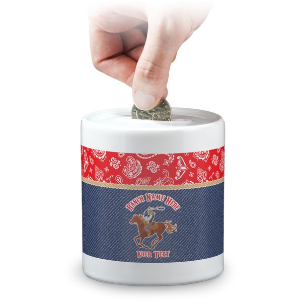 Custom Western Ranch Coin Bank (Personalized)