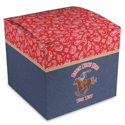 Western Ranch Cube Favor Gift Boxes (Personalized)