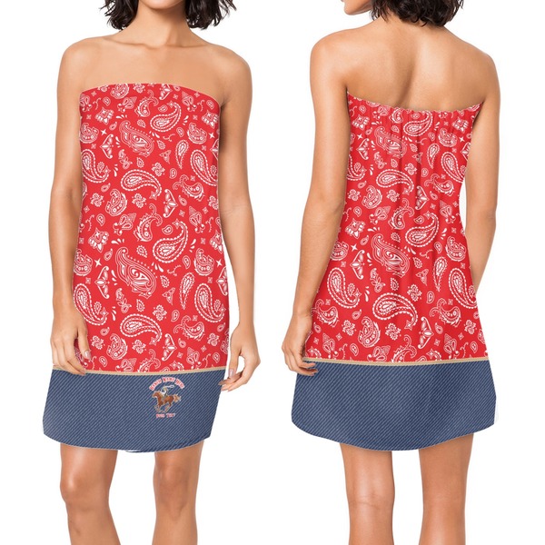 Western Ranch Custom Bath Wrap - Front & Back View