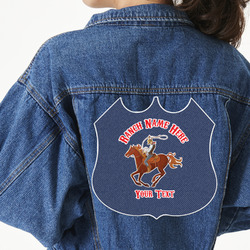 Western Ranch Twill Iron On Patch - Custom Shape - 3XL - Set of 4 (Personalized)
