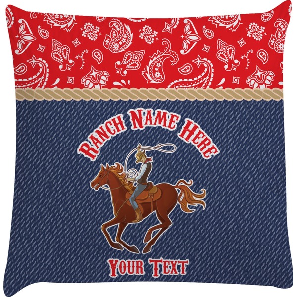 Custom Western Ranch Decorative Pillow Case (Personalized)