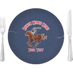 Western Ranch 10" Glass Lunch / Dinner Plates - Single or Set (Personalized)