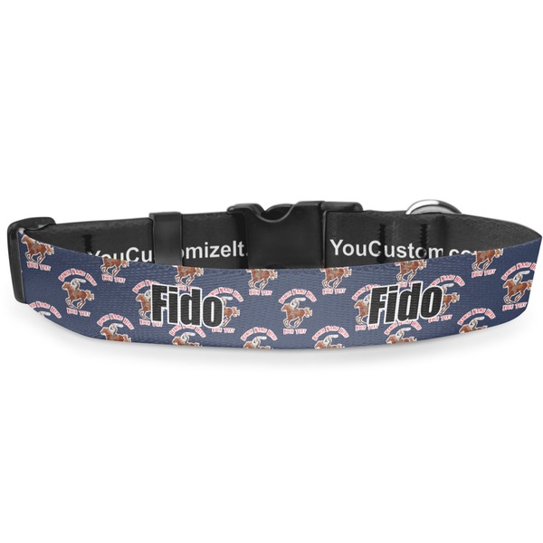 Custom Western Ranch Deluxe Dog Collar - Double Extra Large (20.5" to 35") (Personalized)