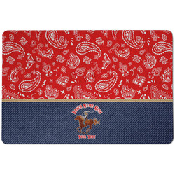 Western Ranch Dog Food Mat w/ Name or Text