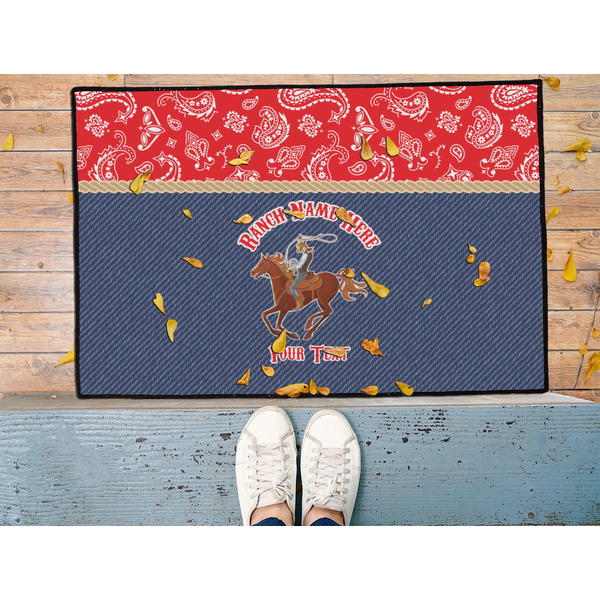 Western Ranch Door Mat - LIFESTYLE (Med)