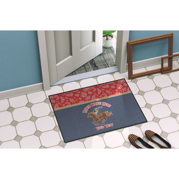 Western Ranch Door Mat Lifestyle
