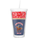 Western Ranch Double Wall Tumbler with Straw (Personalized)