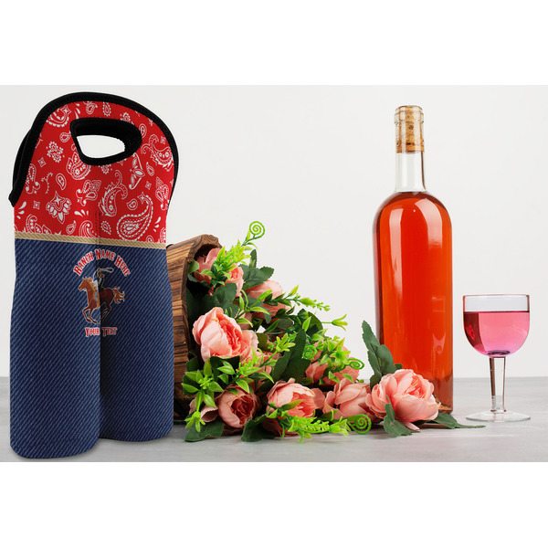 Western Ranch Double Wine Tote - LIFESTYLE (new)