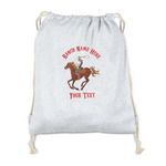 Western Ranch Drawstring Backpack - Sweatshirt Fleece - Double Sided (Personalized)