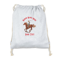 Western Ranch Drawstring Backpack - Sweatshirt Fleece (Personalized)