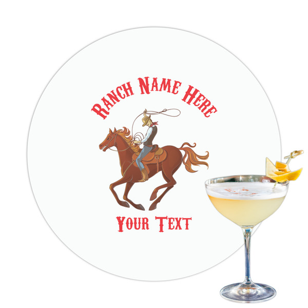 Custom Western Ranch Printed Drink Topper (Personalized)