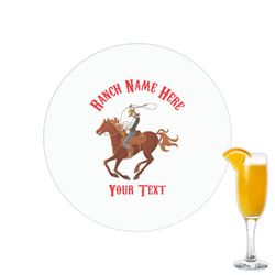 Western Ranch Printed Drink Topper - 2.15" (Personalized)