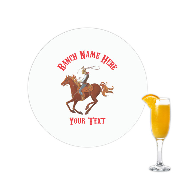 Custom Western Ranch Printed Drink Topper - 2.15" (Personalized)