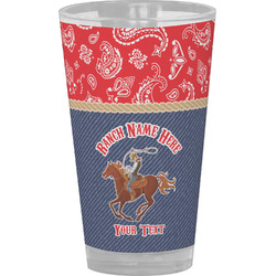 Western Ranch Pint Glass - Full Color (Personalized)